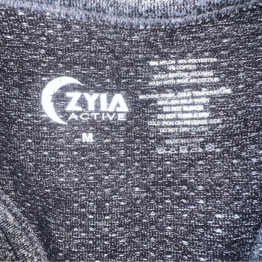 ZYIA Active Fog Copper Charged Athletic Razorback Tank Top Gray M - Picture 4 of 9